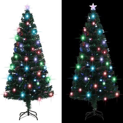 Pre-Lit Christmas Tree With Stand Fibre Optic