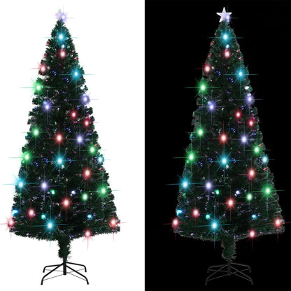 Pre-Lit Christmas Tree With Stand Fibre Optic
