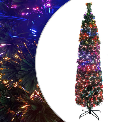 Artificial Slim Christmas Tree With Stand 64 Cm Fibre Optic
