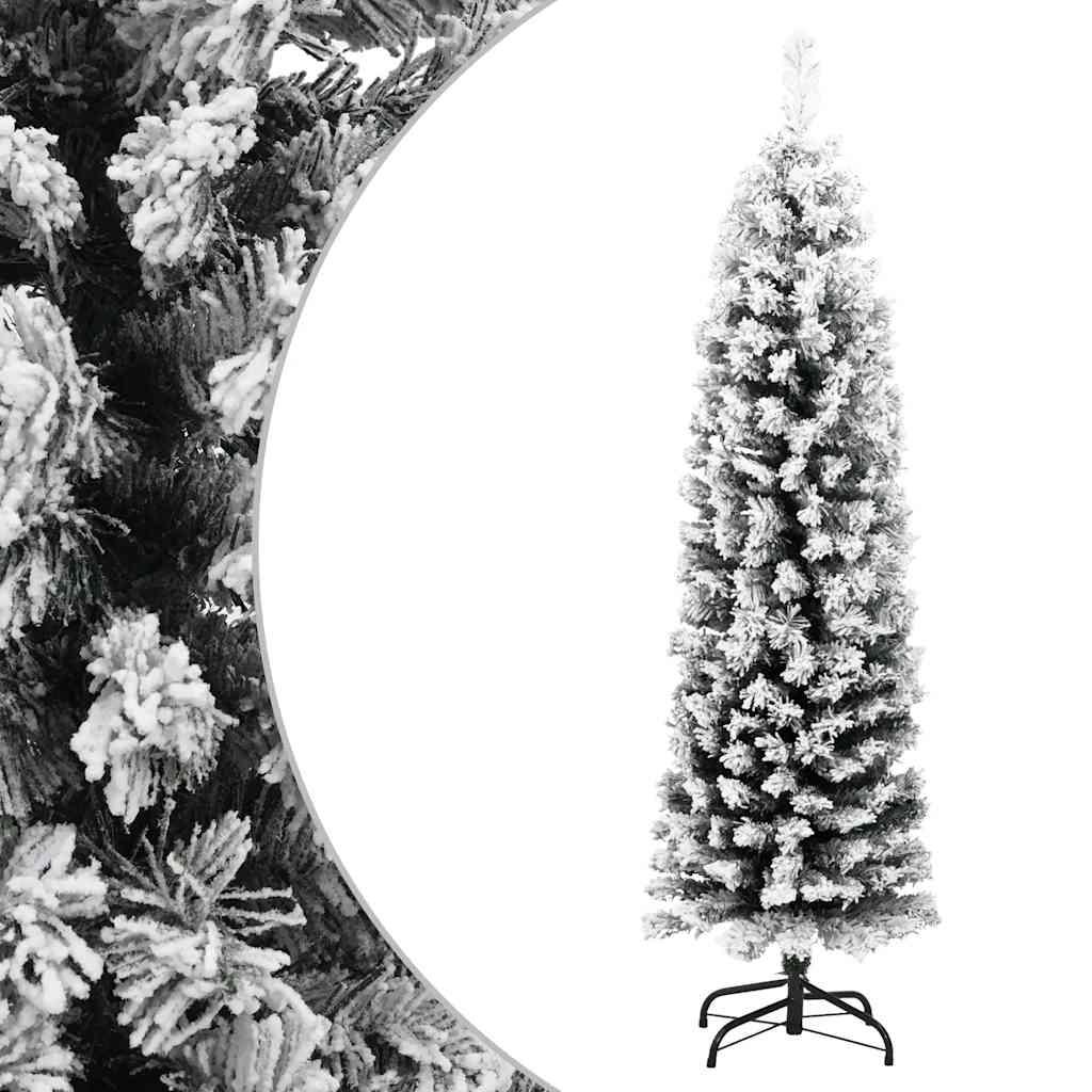Slim Artificial Pre-Lit Christmas Tree With Ball Set
