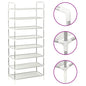 Shoe Rack With 4 Shelves Metal And Non-Woven Fabric