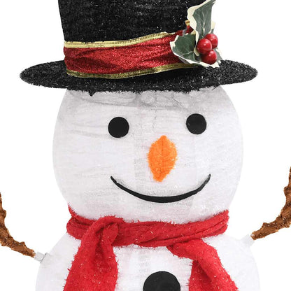 Decorative Christmas Snowman Figure With Led Luxury Fabric 60Cm