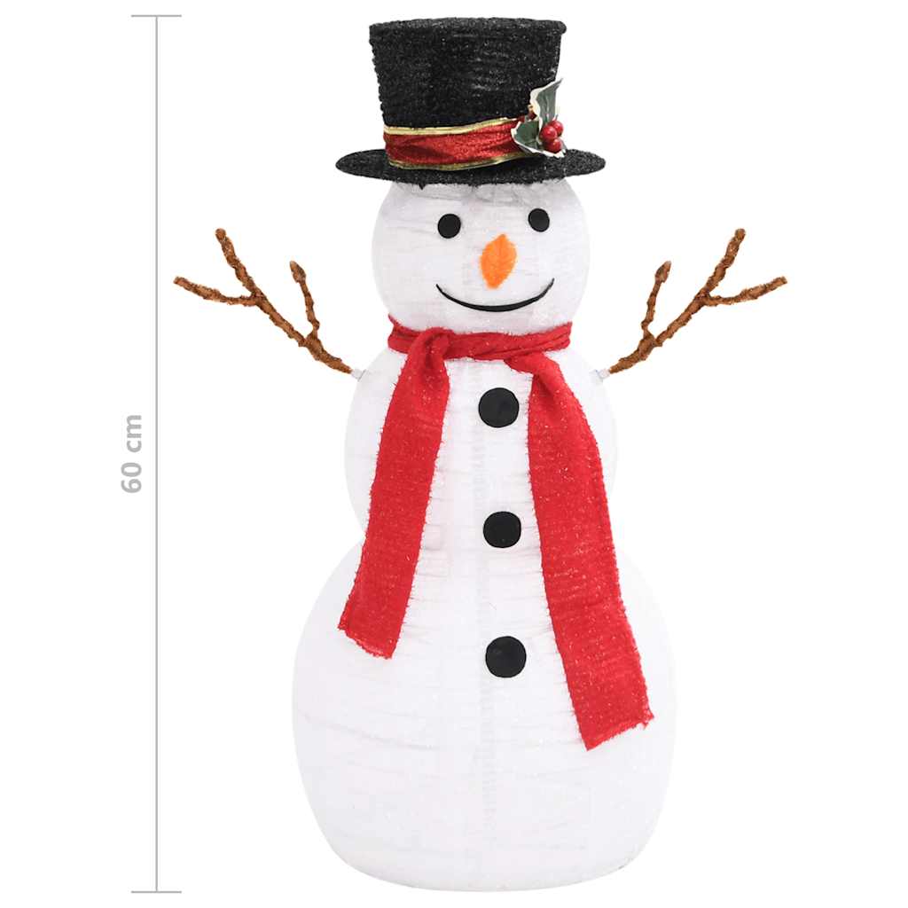 Decorative Christmas Snowman Figure With Led Luxury Fabric 60Cm