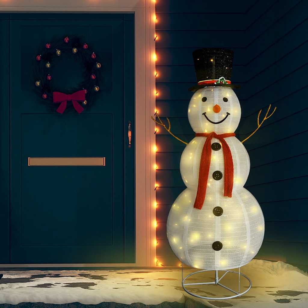 Decorative Christmas Snowman Figure With Led Luxury Fabric 60Cm