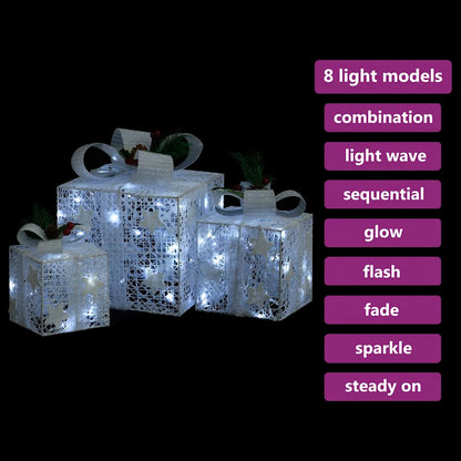 Decorative Christmas Gift Boxes 3 Pcs Outdoor Indoor