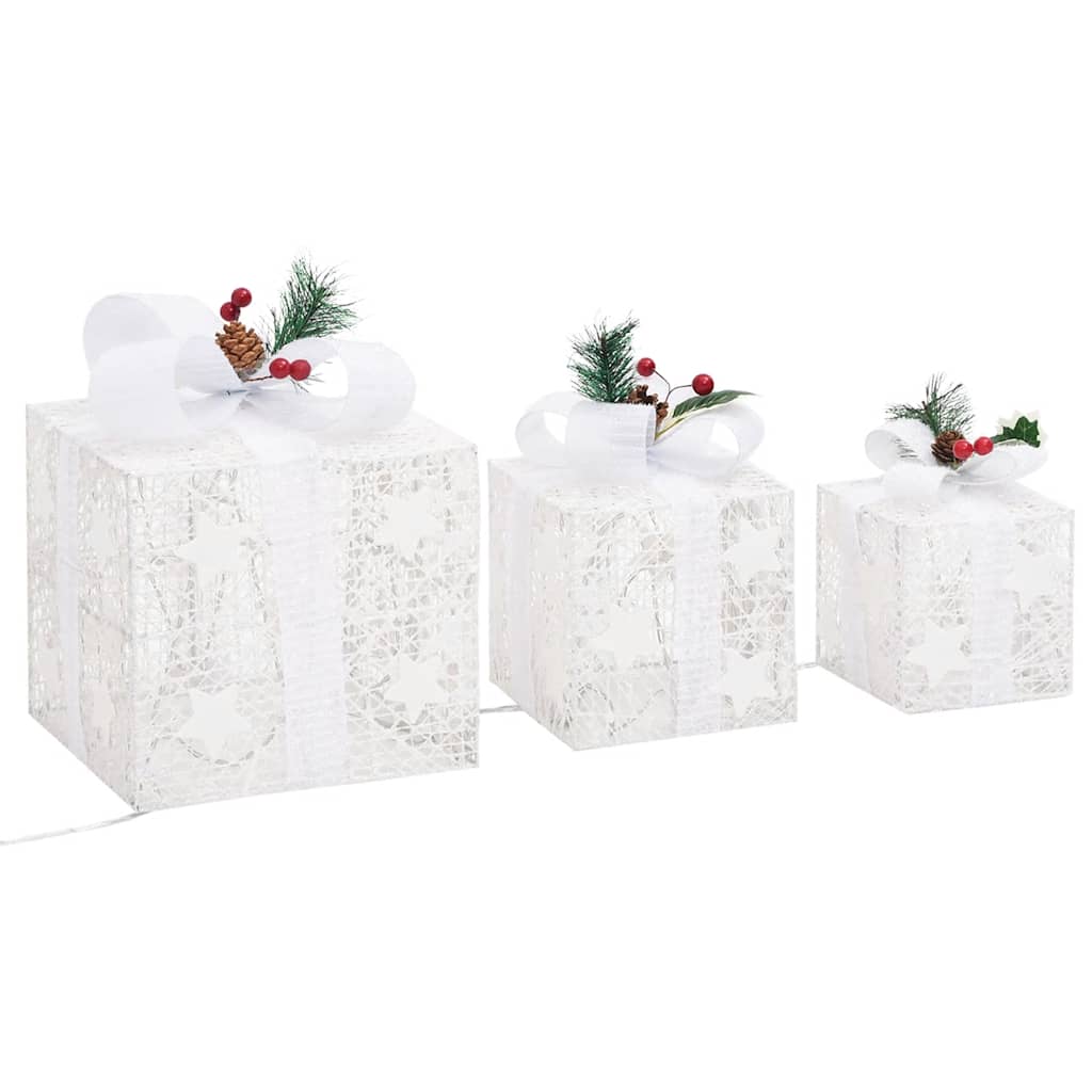 Decorative Christmas Gift Boxes 3 Pcs Outdoor Indoor