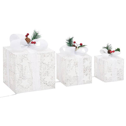 Decorative Christmas Gift Boxes 3 Pcs Outdoor Indoor