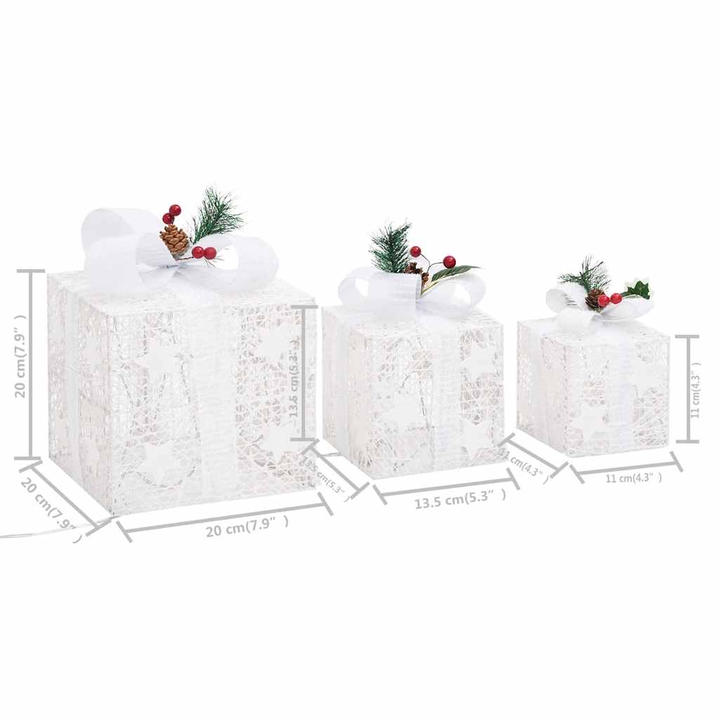 Decorative Christmas Gift Boxes 3 Pcs Outdoor Indoor