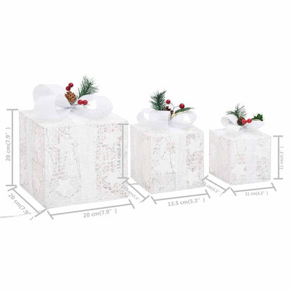 Decorative Christmas Gift Boxes 3 Pcs Outdoor Indoor