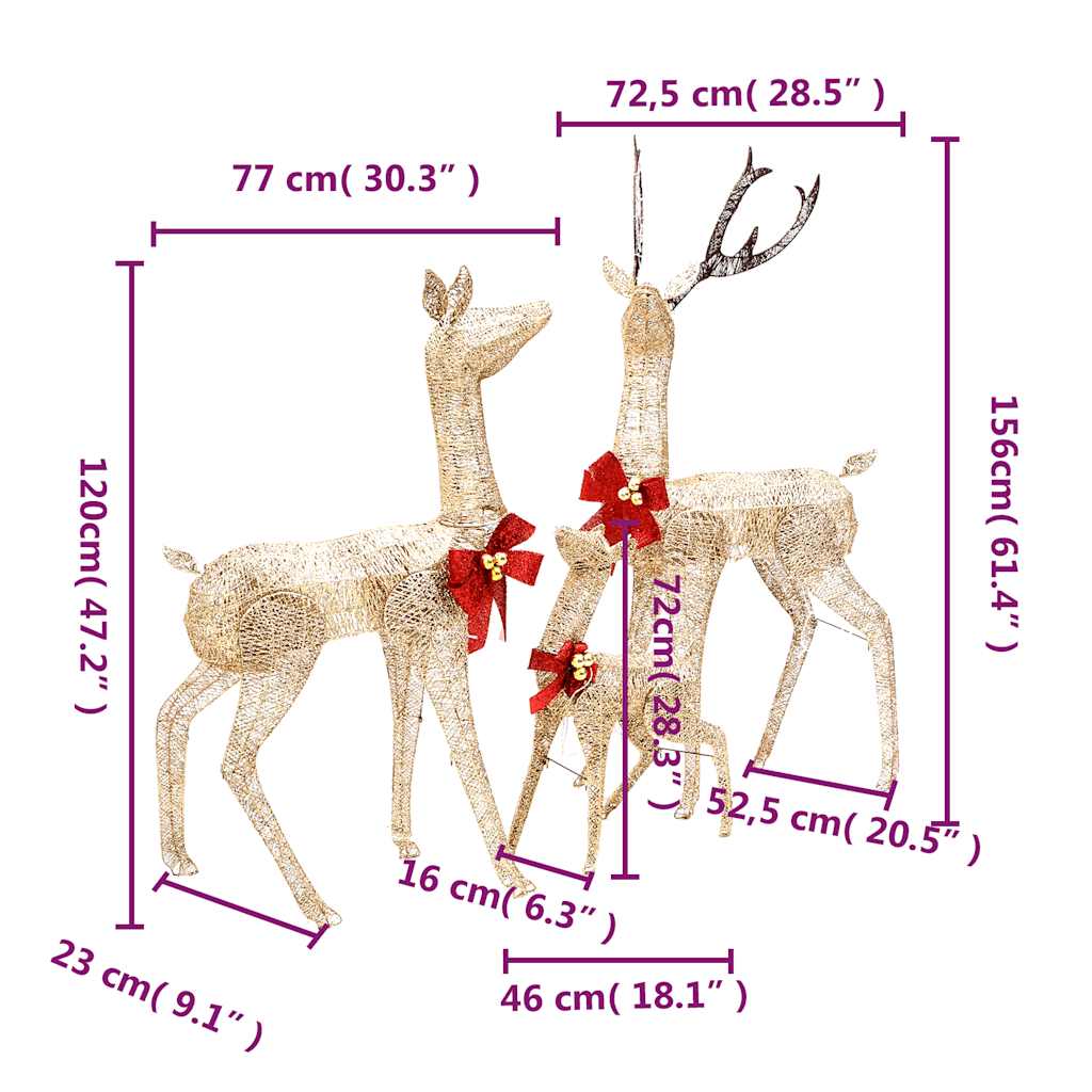 Reindeer Family Christmas Decoration 201 Leds