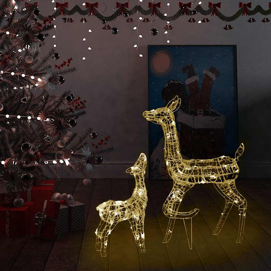 Acrylic Reindeer Family Christmas Decoration 160 Led