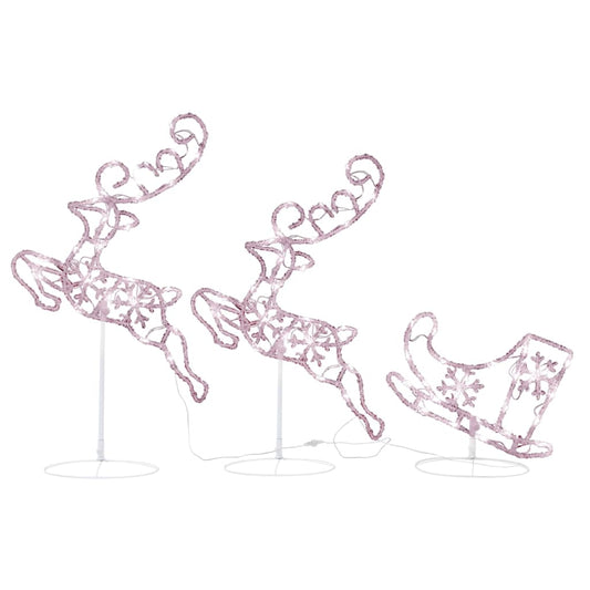 Acrylic Christmas Flying Reindeer&Sleigh 260X21X87Cm