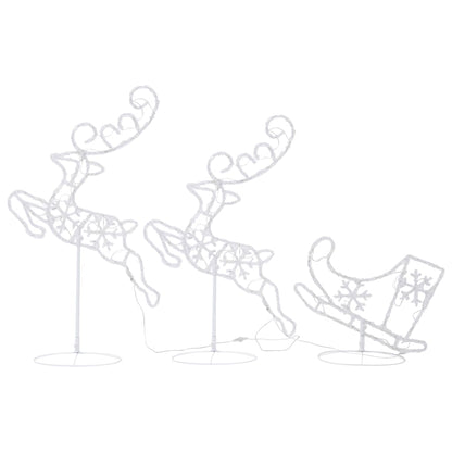 Acrylic Christmas Flying Reindeer&Sleigh 260X21X87Cm