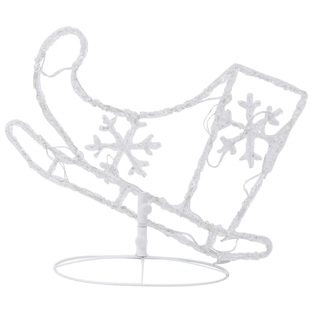 Acrylic Christmas Flying Reindeer&Sleigh 260X21X87Cm