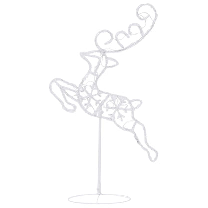 Acrylic Christmas Flying Reindeer&Sleigh 260X21X87Cm