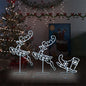 Acrylic Christmas Flying Reindeer&Sleigh 260X21X87Cm