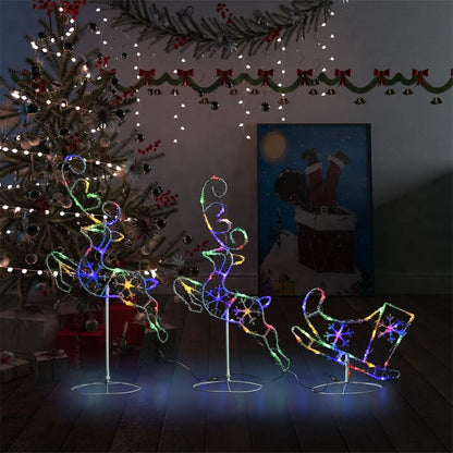 Acrylic Christmas Flying Reindeer&Sleigh 260X21X87Cm