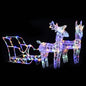 Reindeers & Sleigh Christmas Decoration 160 Leds 130 Cm Acrylic