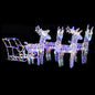 Reindeers & Sleigh Christmas Decoration 160 Leds 130 Cm Acrylic