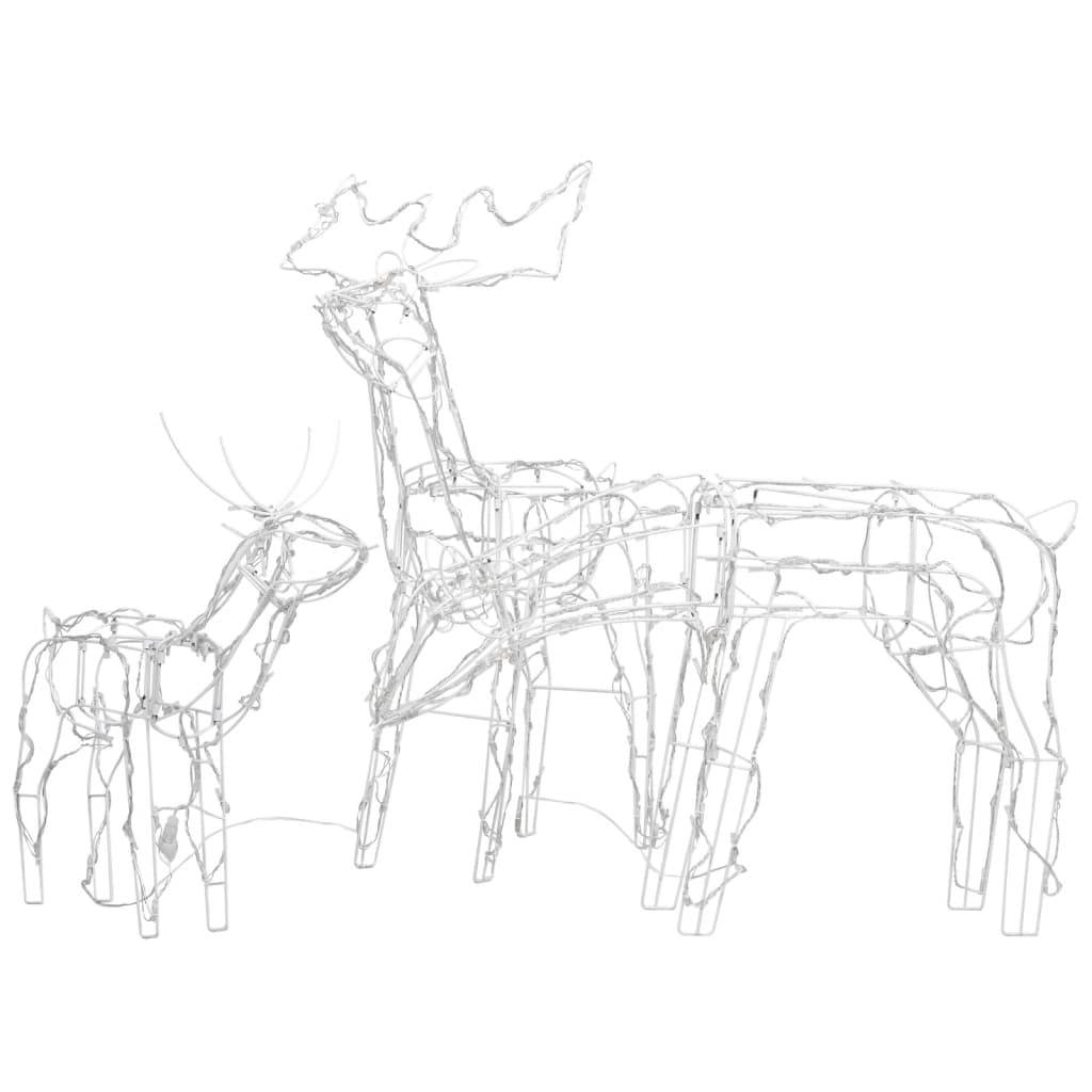 3 Piece Christmas Light Display Reindeers 229 Leds