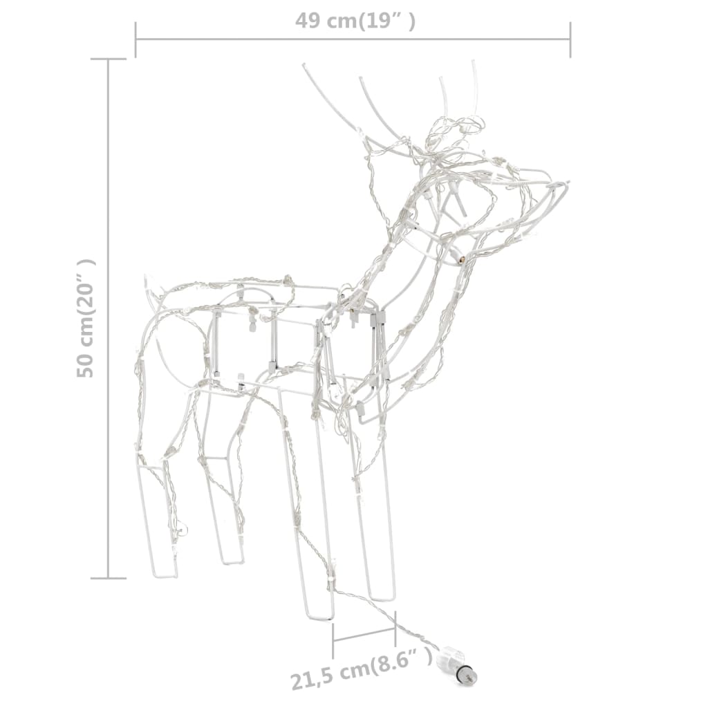 3 Piece Christmas Light Display Reindeers 229 Leds