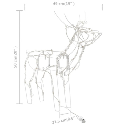 3 Piece Christmas Light Display Reindeers 229 Leds