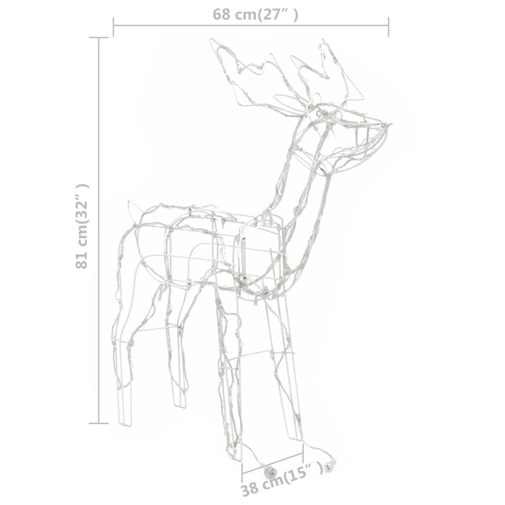 3 Piece Christmas Light Display Reindeers 229 Leds