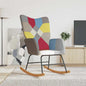 Rocking Chair With A Stool Patchwork Fabric