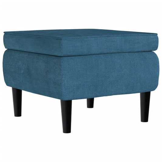 Stool With Wooden Legs Velvet