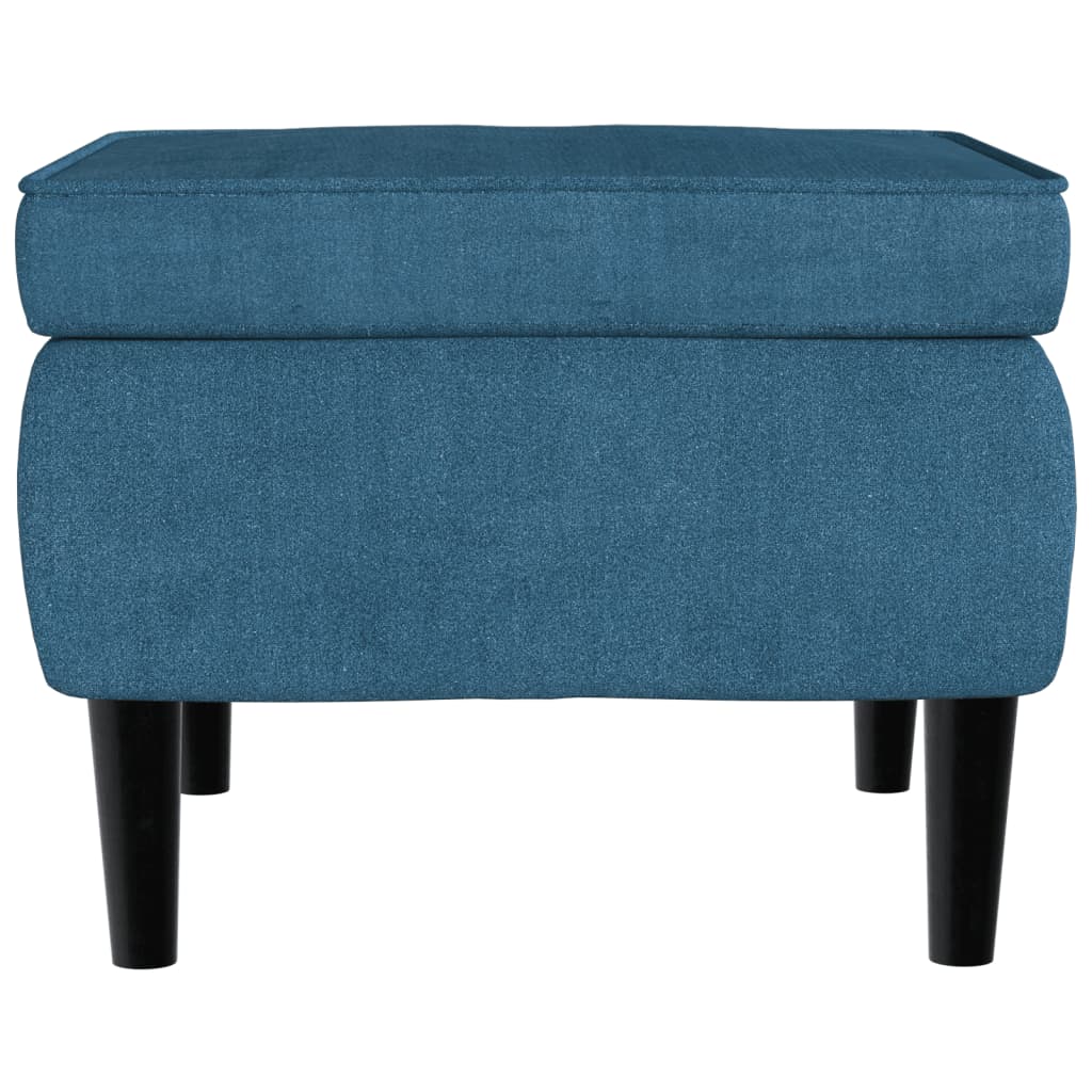 Stool With Wooden Legs Velvet