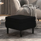 Stool With Wooden Legs Velvet