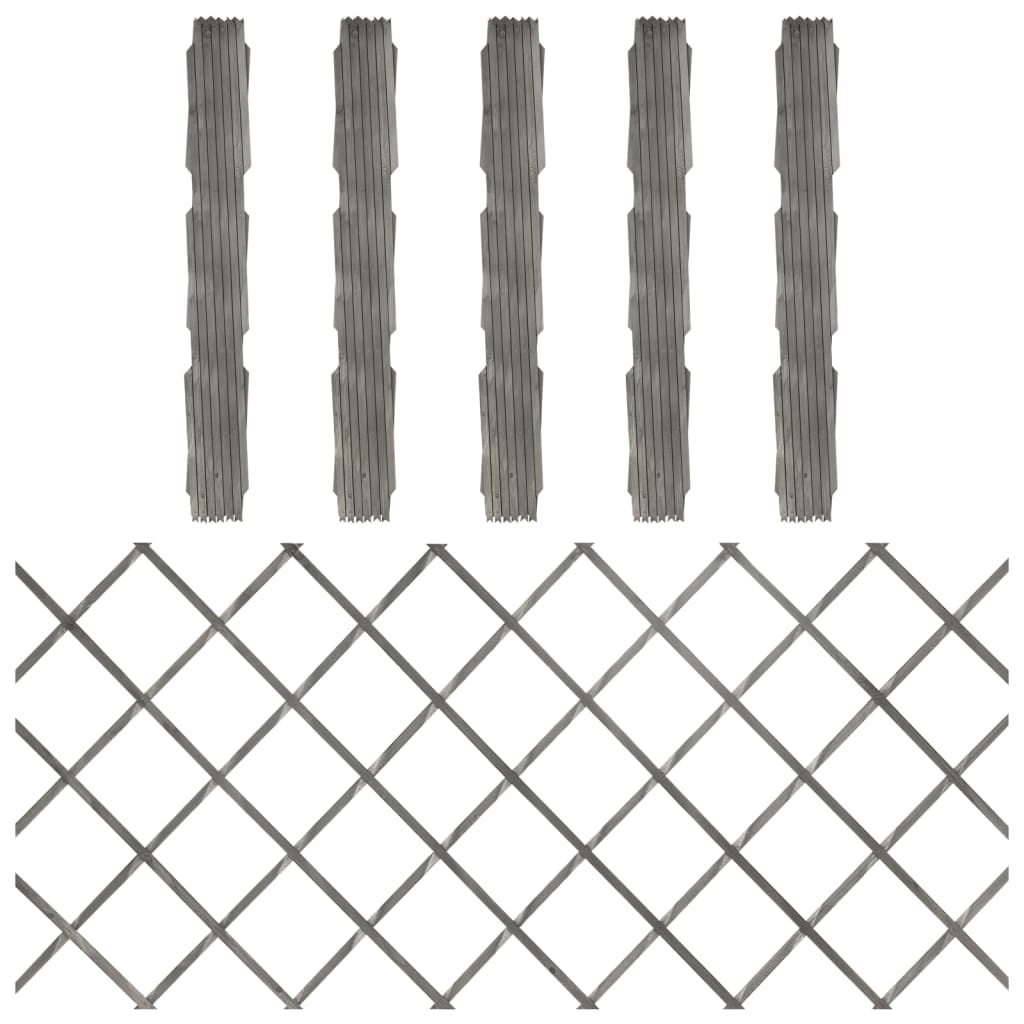 Trellis Fences 5 Pcs Solid Firwood