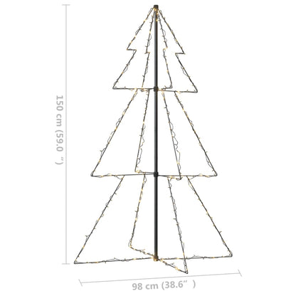 Christmas Cone Tree 200 Leds Indoor And Outdoor 98X150 Cm