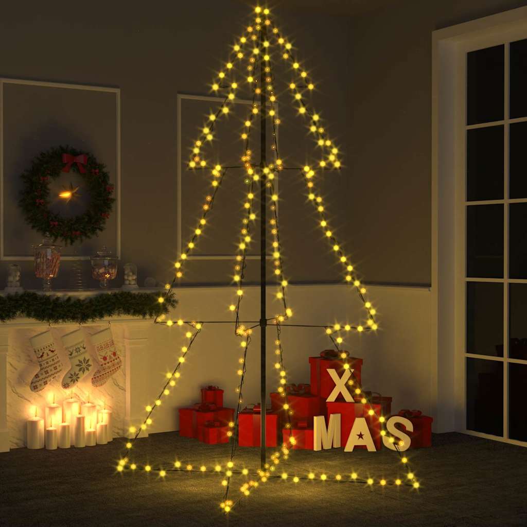Christmas Cone Tree 160 Leds Indoor And Outdoor 78X120 Cm