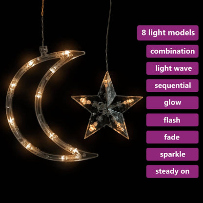 Star And Moon Fairy Lights Remote Control