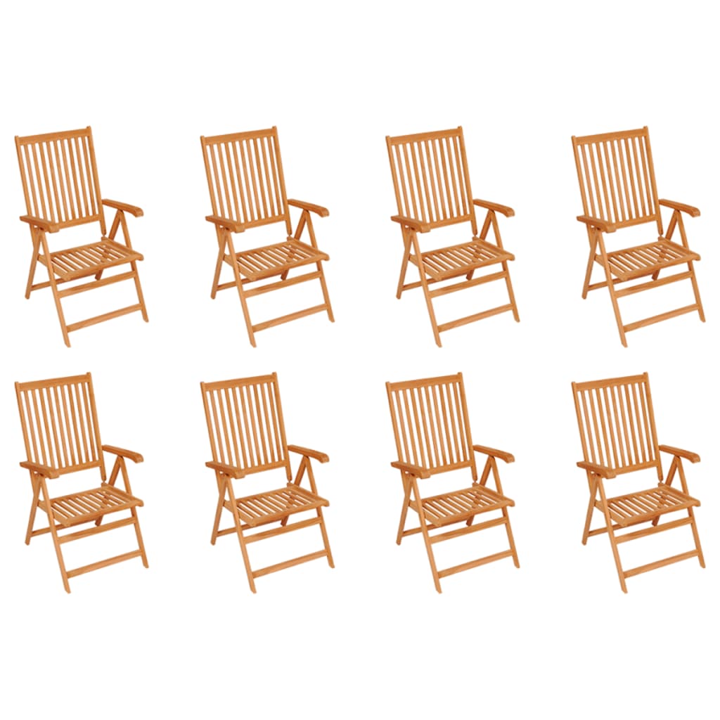 Reclining Garden Chairs 4 Pcs Solid Teak Wood