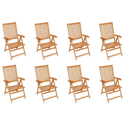 Reclining Garden Chairs 4 Pcs Solid Teak Wood