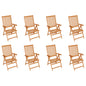 Reclining Garden Chairs 4 Pcs Solid Teak Wood