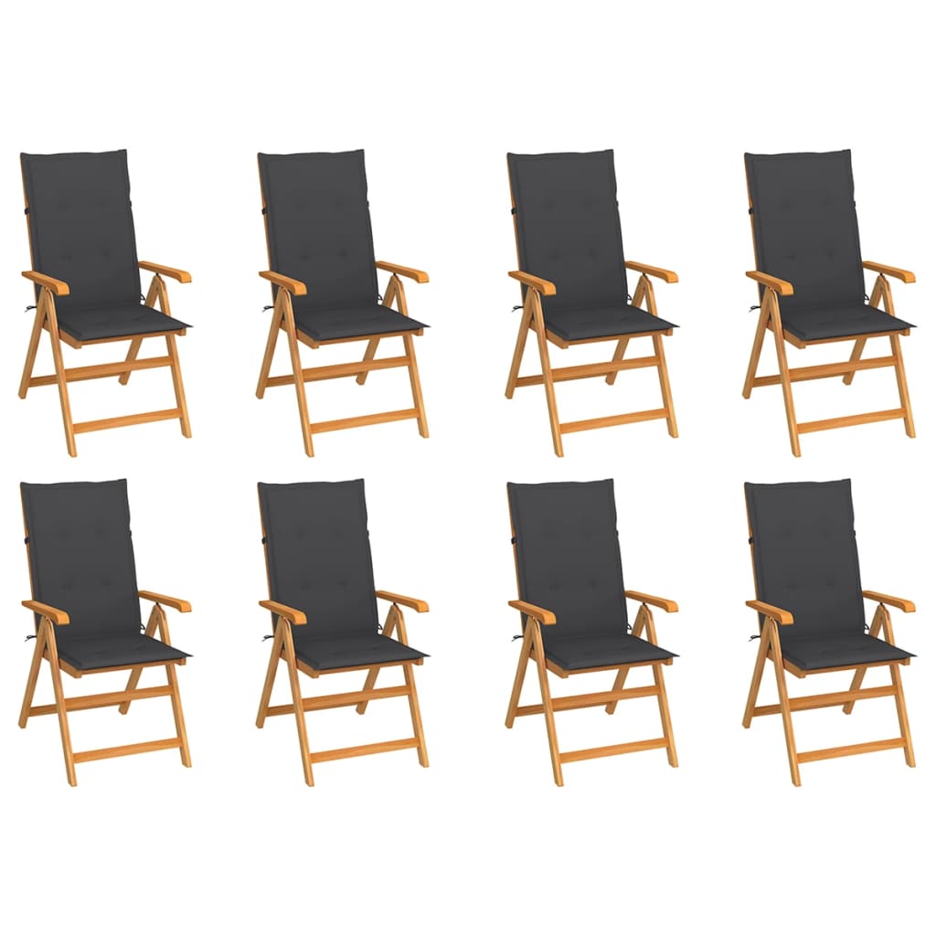 Garden Chairs 2 Pcs With Cushions Solid Teak Wood