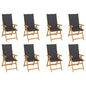 Garden Chairs 2 Pcs With Cushions Solid Teak Wood