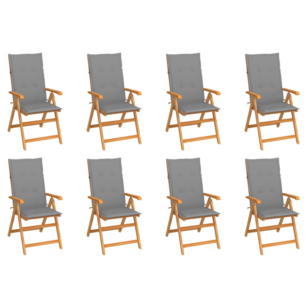 Garden Chairs 2 Pcs With Cushions Solid Teak Wood