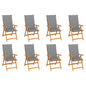 Garden Chairs 2 Pcs With Cushions Solid Teak Wood