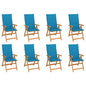 Garden Chairs 2 Pcs With Cushions Solid Teak Wood