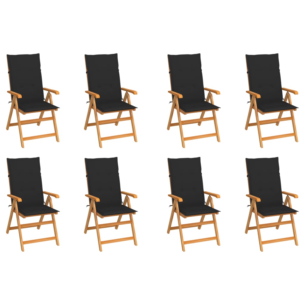 Garden Chairs 2 Pcs With Cushions Solid Teak Wood