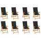 Garden Chairs 2 Pcs With Cushions Solid Teak Wood