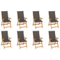 Garden Chairs 2 Pcs With Cushions Solid Teak Wood