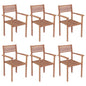 Stackable Garden Chairs 8 Pcs Solid Teak Wood