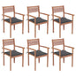 Garden Chairs 4 Pcs With Cushions Solid Teak Wood