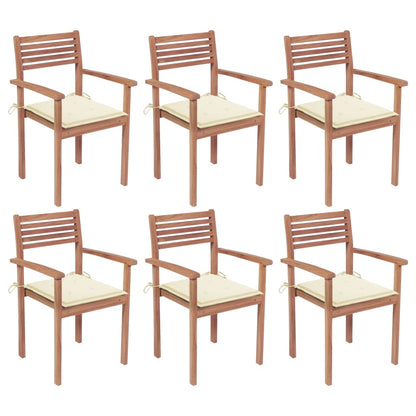 Garden Chairs 4 Pcs With Cushions Solid Teak Wood