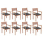 Garden Chairs 4 Pcs With Cushions Solid Teak Wood